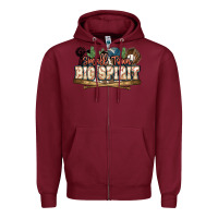 Burgundy Small town big spirit Baseball Zipper Hoodie - HowdyJamesFarm