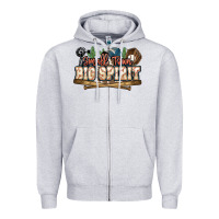 Heather Grey Small town big spirit Baseball Zipper Hoodie - HowdyJamesFarm