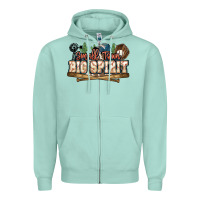 Seafoam Small town big spirit Baseball Zipper Hoodie - HowdyJamesFarm