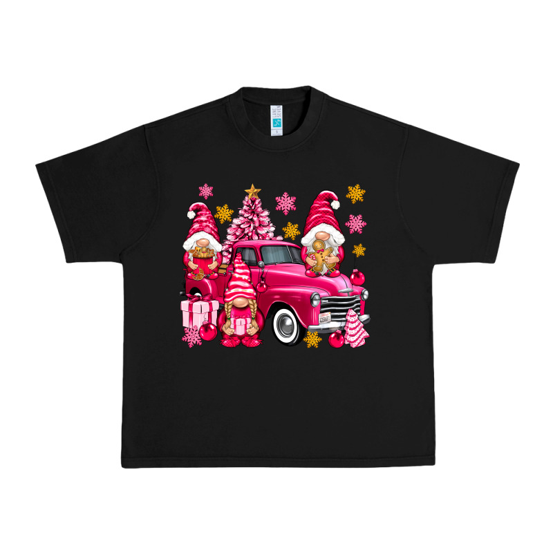 Pink Christmas Gnomes Truck Urban Heavy Tee by NancyCooperArtShop | Teevron
