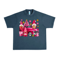 Midnight Navy Pink christmas gnomes truck Urban Heavy Tee - NancyCooperArtShop