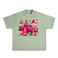 Oil Green Pink christmas gnomes truck Urban Heavy Tee - NancyCooperArtShop