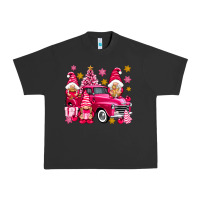 Pigment Black Pink christmas gnomes truck Urban Heavy Tee - NancyCooperArtShop