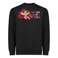 Black valentine's day cupid sunflowers love Heavyweight Sweatshirt - RanaPortraitStore