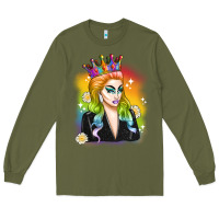 Army Green drag queen Long Sleeve Tee - Artiststas