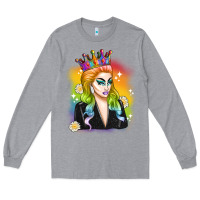 Heather Grey drag queen Long Sleeve Tee - Artiststas