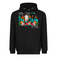 Black Glitter Dirt Mama Of Both Cow Flowers Heavyweight Hoodie - CowCowDesign