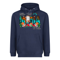 Navy Glitter Dirt Mama Of Both Cow Flowers Heavyweight Hoodie - CowCowDesign