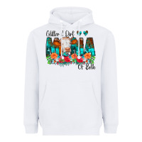 White Glitter Dirt Mama Of Both Cow Flowers Heavyweight Hoodie - CowCowDesign