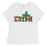 White western gemstone cross faith Ladies Tee - Artiststas