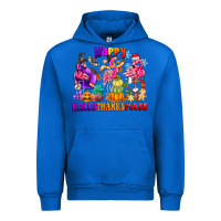 Cobalt Happy Hallo Thanks Mas Urban Hoodie - CowhideDigitalArt