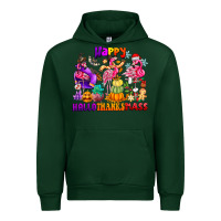 Forest Green Happy Hallo Thanks Mas Urban Hoodie - CowhideDigitalArt