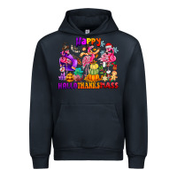 Navy Happy Hallo Thanks Mas Urban Hoodie - CowhideDigitalArt