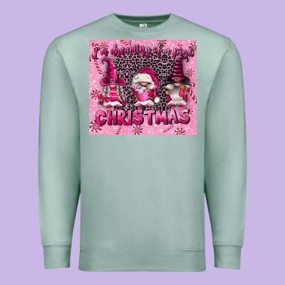 I'm Dreaming Of A Pink Christmas Premium Sweatshirt Designed By Fadigitalartstudio