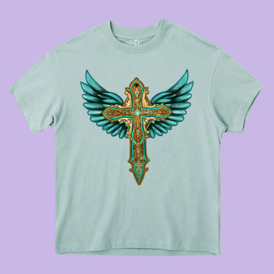 Wing Cross Heavy Core Tee Designed By Artiststas
