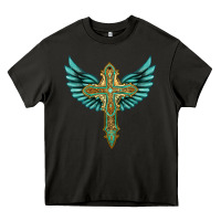 Asphalt wing cross Heavy Core Tee - Artiststas