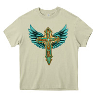 Mossy wing cross Heavy Core Tee - Artiststas
