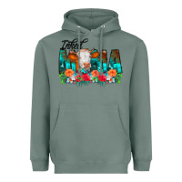 Inked Mama Flowers Cow Heavyweight Hoodie | Teevron