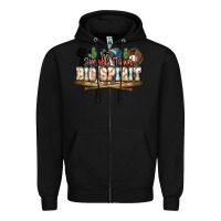Black Small town big spirit Baseball Zipper Hoodie - HowdyJamesFarm