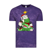 Cloud Purple Christmas cat tree Vintage Tee - MaliasSmallBusiness
