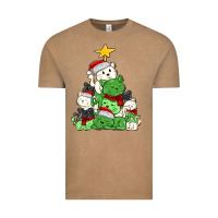 Vintage Coffee Christmas cat tree Vintage Tee - MaliasSmallBusiness