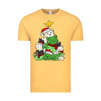 Vintage Mustard Christmas cat tree Vintage Tee - MaliasSmallBusiness