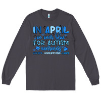 Smoke in april we wear blue for autism awareness Long Sleeve Tee - Artiststas