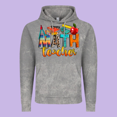 Math Teacher Vintage Hoodie Designed By Nancycooperartshop