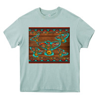 Arona western thunderbird and arrow with aztec leopard Heavy Core Tee - Artiststas