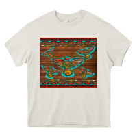 Western Thunderbird And Arrow With Aztec Leopard Heavy Core Tee | Teevron