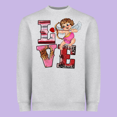Valentine's Day Cupid Love Heavyweight Sweatshirt Designed By Ranaportraitstore