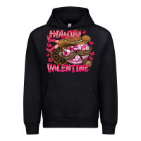 Black Howdy Valentine Urban Hoodie - CowhideDigitalArt