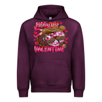Mauve Wine Howdy Valentine Urban Hoodie - CowhideDigitalArt