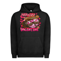 Pigment Black Howdy Valentine Urban Hoodie - CowhideDigitalArt