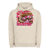 Pigment French Oak Howdy Valentine Urban Hoodie - CowhideDigitalArt