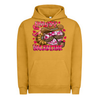 Pigment Peanut Butter Howdy Valentine Urban Hoodie - CowhideDigitalArt