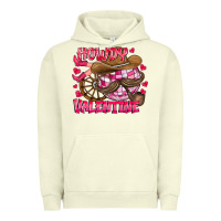Pigment Pistachio Howdy Valentine Urban Hoodie - CowhideDigitalArt