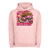 Pigment Salmon Howdy Valentine Urban Hoodie - CowhideDigitalArt