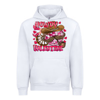 White Howdy Valentine Urban Hoodie - CowhideDigitalArt