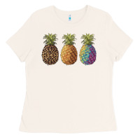 Bone pineapples leopard tie dye summer Ladies Tee - Artiststas