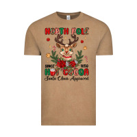 Vintage Coffee north pole hot cocoa Vintage Tee - MaliasSmallBusiness