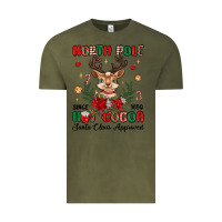 Vintage Olive north pole hot cocoa Vintage Tee - MaliasSmallBusiness