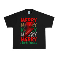 Black merry christmas lightning bolt Urban Heavy Tee - MaliasSmallBusiness