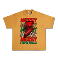Peanut Butter merry christmas lightning bolt Urban Heavy Tee - MaliasSmallBusiness