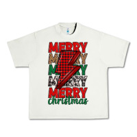 Pistachio merry christmas lightning bolt Urban Heavy Tee - MaliasSmallBusiness