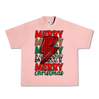 Salmon merry christmas lightning bolt Urban Heavy Tee - MaliasSmallBusiness