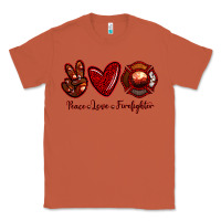 Copper Peace Love Firefighter Classic Tee - RanaPortraitStore