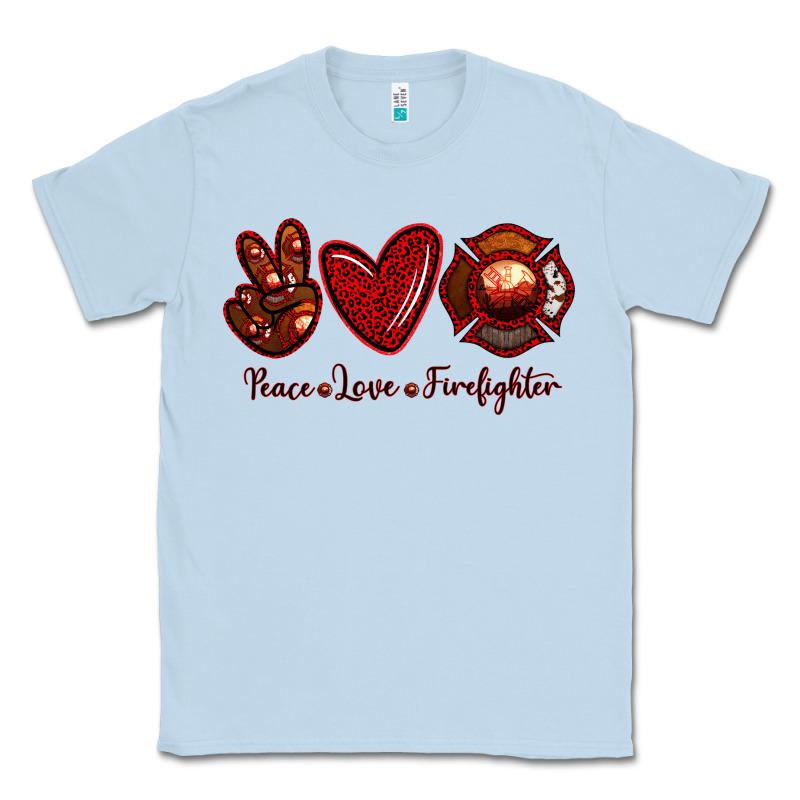 Peace Love Firefighter Classic Tee by RanaPortraitStore | Teevron