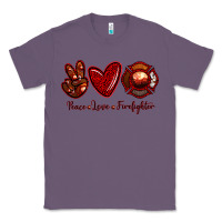 Lavender Peace Love Firefighter Classic Tee - RanaPortraitStore