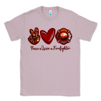 Lilac Peace Love Firefighter Classic Tee - RanaPortraitStore